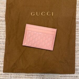 Gucci Blush Pink MicroGuccissima Card Holder